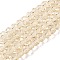 Transparent Baking Paint Glass Beads Strands, Faceted, Rondelle, Navajo White, 6x5mm, Hole: 1.2mm, about 80~85pcs/strand, 38~40cm