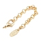 Brass with Iron Ends, with Rolo Chain & Lobster Clip, Long-Lasting Plated, Rack Plating, Golden, 140mm