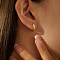 Elegant Brass Oval Hoop Earrings, Golden, 15x12mm