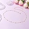 Brass Clear Cubic Zirconia Satellite Chain Waist Chains, with 304 Stainless Steel Lobster Claw Clasps, Golden, 683mm