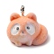 Flocky Animal Resin Pendants, with Platinum Iron Loop, Fox, 18.5x23x17.5mm, Hole: 2.5mm