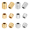 UNICRAFTALE 12Pcs 2 Colors 3 Styles Grooved Column Beads Stainless Steel Tube Spacer Beads Metal Loose Beads Large Hole Beads for DIY Bracelet Necklace Jewelry Making 6mm