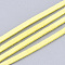 Faux Suede Cord, Faux Suede Lace, Yellow, 2.5~2.8x1.5mm, about 1.09 yards(1m)/strand