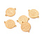 304 Stainless Steel Flat Round Connector Charms, Saint Benedict Cross Medal Links, Golden, 23x16mm, Hole: 1.5mm