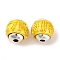 Rack Plating Alloy Beads, Round, Matte Gold Color, 10.5x10mm, Hole: 2mm