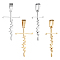 4Pcs 2 Colors 304 Stainless Steel Pendants, Cross with Word Faith, Mixed Color, 42.5x25x1.5mm, Hole: 8.5x4mm, 2pcs/color
