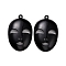 Alloy Pendants, Mask, Electrophoresis Black, 38.5x24.5x5mm, Hole: 2mm