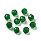 K9 Glass Imitation Austrian Crystal Beads, Faceted, Round, Green, 6mm, Hole: 1mm