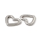 Non-Tarnish 201 Stainless Steel Linking Ring, Heart, Stainless Steel Color, 13x15x1.5mm, Inner Diameter: 6x11mm