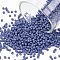 TOHO Round Seed Beads, Japanese Seed Beads, (2606F) Semi Glazed Soft Blue, 15/0, 1.5mm, Hole: 0.7mm, about 15000pcs/50g