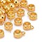 Tibetan Style Hangers, Bail Beads, Cadmium Free & Lead Free, Barrel, Golden, about 11.5mm long, 8mm wide, 5.5mm thick, 4.8mm inner diameter, hole: 2mm