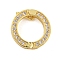 Rack Plating Brass Micro Pave Clear Cubic Zirconia Twister Clasps, Long-Lasting Plated, Lead Free & Cadmium Free, Round Ring, Golden, 16x15~22x2.5mm, Inner Diameter: 10mm