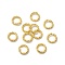 Brass Twist Jump Rings, Lead Free & Cadmium Free, Open Jump Rings, Real 24K Gold Plated, 18 Gauge, 6x1mm, Inner Diameter: 4mm