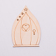 Кабошоны из натурального дерева WOOD-WH0104-32-1