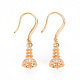 Латунные крючки для серьги из чистого циркония KK-T062-204G-NF-1