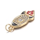 Кулоны из латуни с прозрачным фианитом ZIRC-F120-083G-3