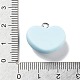 Подвески в форме сердца с кроликом из непрозрачной смолы RESI-B021-01-3