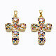 Латунные микро проложить кубического циркония подвески ZIRC-N039-157B-NF-1