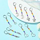 Серьги с подвесками на затылке из стекла и сплава EJEW-JE05409-4