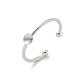 Закрепки кольца из латуни с открытой манжетой KK-G518-02P-01-1