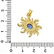 Латунные микро проложить кубического циркония подвески KK-V009-30G-04-4
