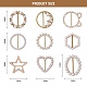 9шт 9 стильные пряжки из сплава DIY-SZ0008-39-2