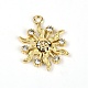 Сплав стекла горный хрусталь подвески FIND-WH0060-36LG-1