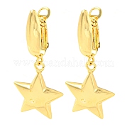 Серьги-кольца с подвесками из латуни и звезды EJEW-A028-38G