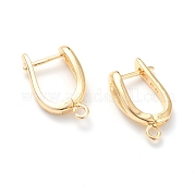 Латунные серьги-кольца с застежкой сзади KK-H754-01G