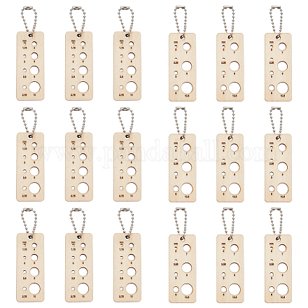 Прямоугольные деревянные подвески для спиц WOOD-NB0002-39-1