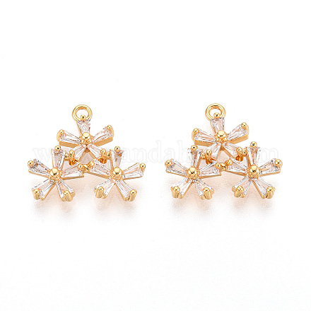 Латунные микро проложить кубического циркония подвески KK-N263-43G-1