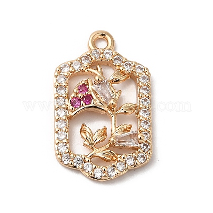 Латунные микро проложить кубического циркония подвески KK-C062-061G-1