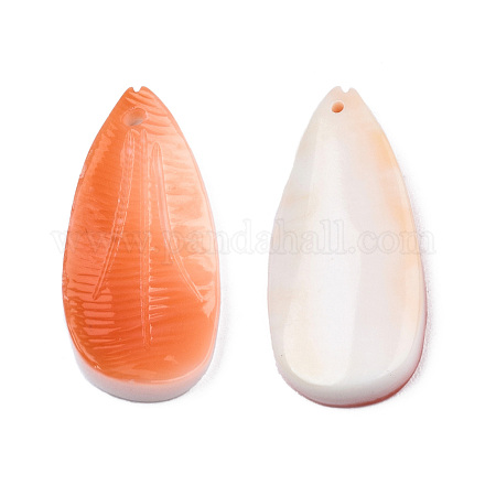 Подвески из натуральных красных ракушек trochus SSHEL-N032-43-1