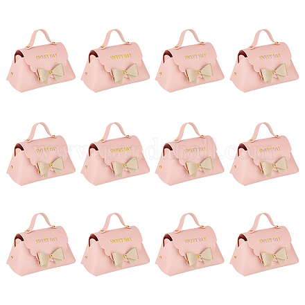Складные подарочные пакеты для конфет из искусственной кожи ABAG-WH0032-61B-1
