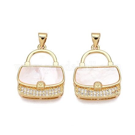 Латунные микропаве прозрачные подвески с фианитом KK-N254-184G-1
