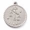 304 Stainless Steel Pendants, Flat Round with Constellation, Libra, 29x26x3mm, Hole: 2mm