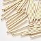 Brass Bar Pendants, Rectangle, Real 18K Gold Plated, 40x2x2mm, Hole: 0.8mm