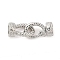Brass Fold Over Clasps, Cadmium Free & Nickel Free & Lead Free, Twist Oval, Real Platinum Plated, Oval: 10x7x5.5mm, Inner Diameter: 3.5mm; Clasps: 11.5x6x5.5mm, Inner Diameter: 3.5mm