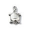 Anti-Tarnish 304 Stainless Steel Pendants, Tortoise Charm, Stainless Steel Color, 20x14x5mm, Hole: 1.5mm