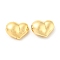 Brass Beads, Cadmium Free & Nickel Free & Lead Free, Heart, Real 18K Gold Plated, 8.5x12x5.5mm, Hole: 1mm