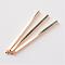 Brass Pendants, Rack Plating, Rectangle, Light Gold, 40x2x2mm, Hole: 1mm