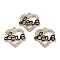 Alloy Enamel Pendants, with Rhinestone, Cadmium Free & Lead Free, Light Gold, Heart, Word Love, 20x19x1.6mm, Hole: 1.6mm