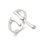 Non-Tarnish 304 Stainless Steel Melting Drop Open Cuff Rings for Women, Stainless Steel Color, US Size 8 1/2(18.5mm)