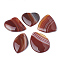 Dyed Natural Striped Agate/Banded Agate Pendants, Mixed Shape, Sienna, 36~54x32~41x5~7mm, Hole: 2mm