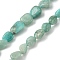 Natural Amazonite Beads Strands, Nuggets Shape, Tumbled Stone, 6x8mm, Hole: 1mm, about 59pcs/strand, 15.55''(39.5cm)