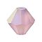 Preciosa® Crystal Beads, Czech Crystal, Bicone(451 69 302 Rondelle), 20020 20019 Light Amethyst AB Matt, 4mm, Hole: 0.8mm