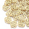 201 Stainless Steel Links, Laser Cut Links, Flower, Golden, 17x14x1mm, Hole: 1.4mm