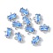 Brass Pave Cubic Zirconia Connector Charms, Rack Plating, Long-Lasting Plated, Cadmium Free & Lead Free, Platinum, Rectangle, 7x8x3.5mm, Hole: 1mm