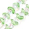 Electroplate Transparent Glass Beads Strands, Tulip, Clear AB, 6.5~9x9~14x4~5.5mm, Hole: 1mm, about 29pcs/strand, 15.71''(39.9cm)