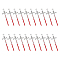 20Pcs Halloween Alloy Enamel Pendants, Antique Silver, Sword Charm, Red, 54.5x16x5mm, Hole: 2mm